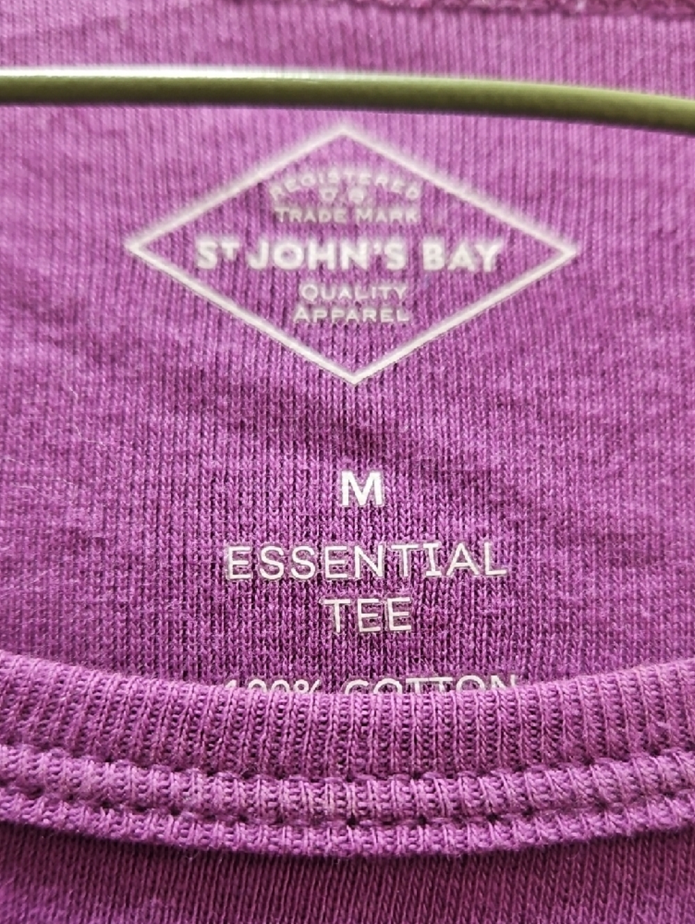 St. John's Bay Purple Long Sleeve Women's Tee - Picture 2 of 2